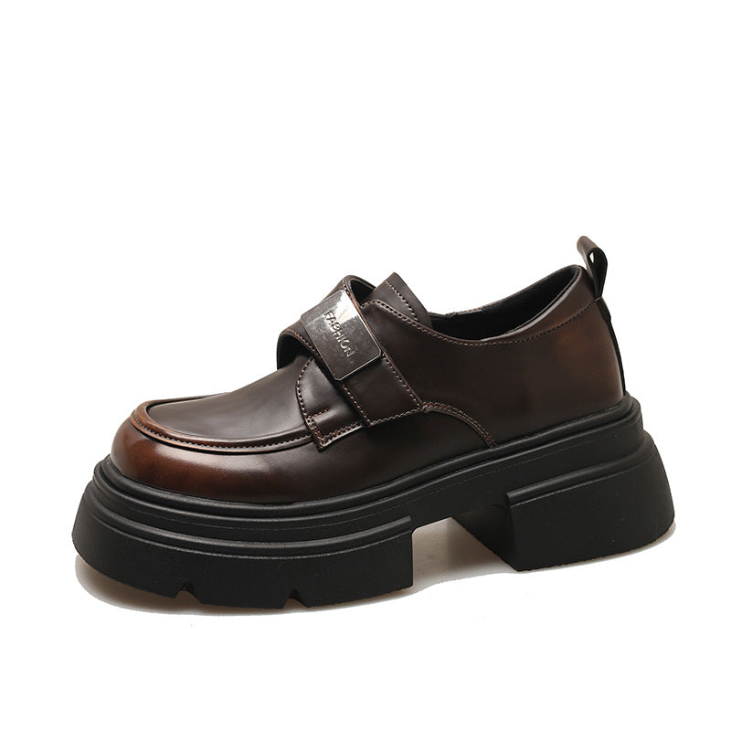 Fashion Metal Buckle Small Leather Shoes