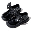 Fashion Black Children's Soft Sole Small Leather Shoes