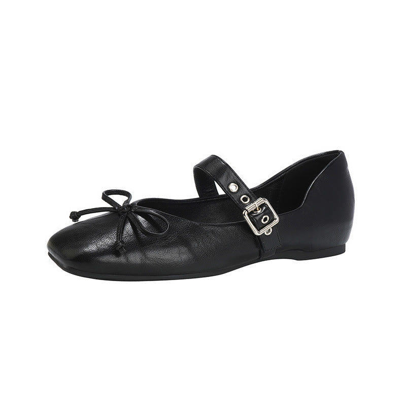 Mary Jane Women's Shoes Flat Pumps Small Leather Shoes