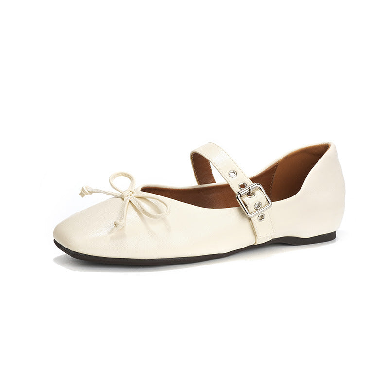 Mary Jane Women's Shoes Flat Pumps Small Leather Shoes